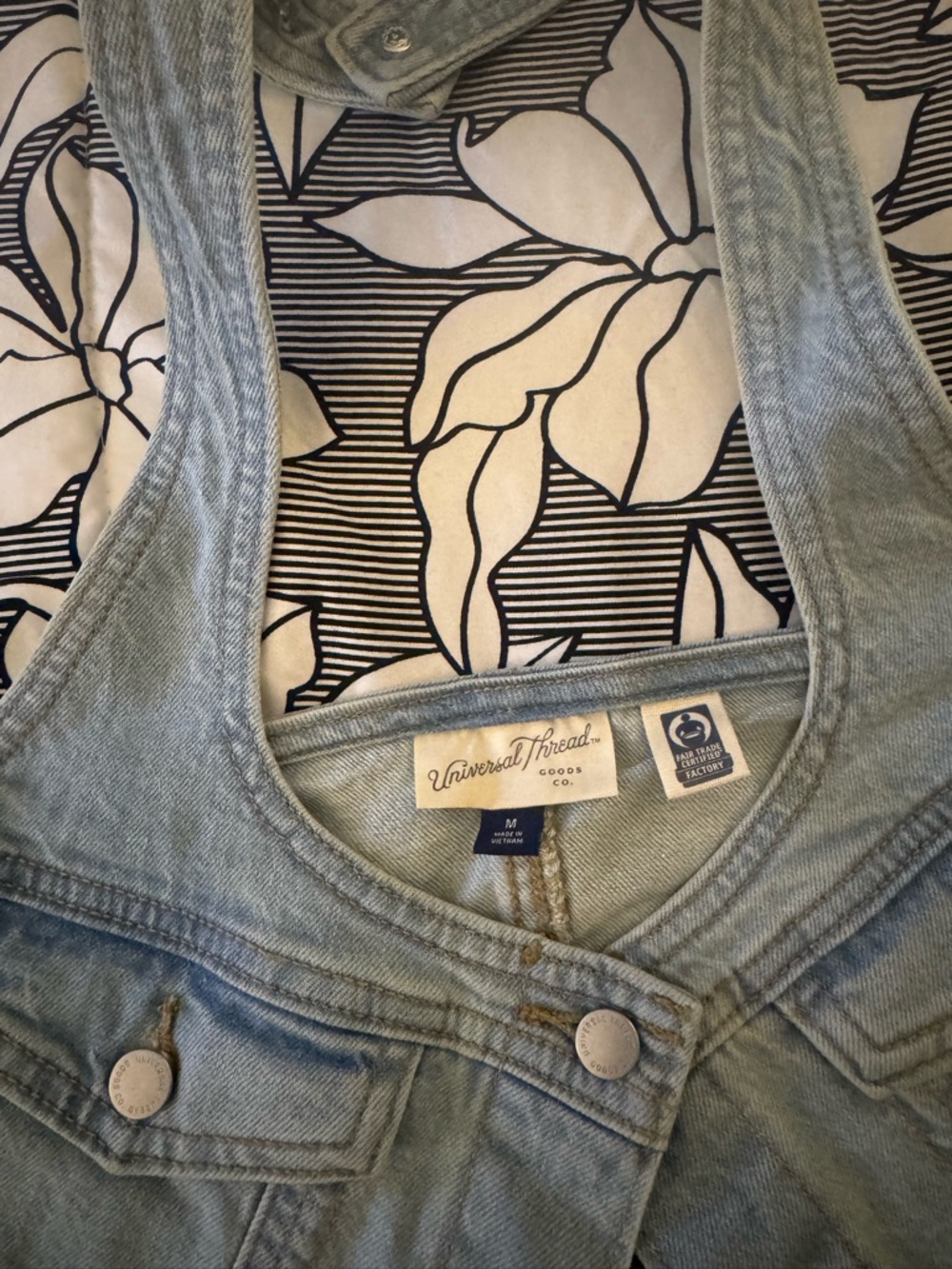 Universal Thread Light Blue Denim Crop Vest & Skirt Set - Picture 3 of 3